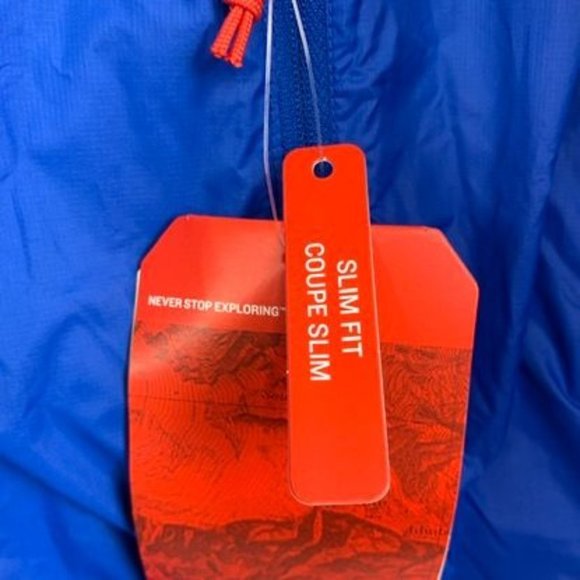 NWT The North Face Flyweight Hoodie Zip Jacket Windbreaker Coat High Risk Red Bl - Picture 5 of 8